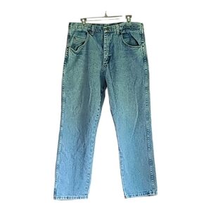 Wrangler jeans rugged 36x30 100% cotton relaxed fit straight leg western unisex